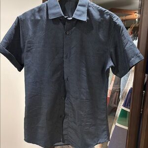 Men's Blue Short Sleeve Shirt